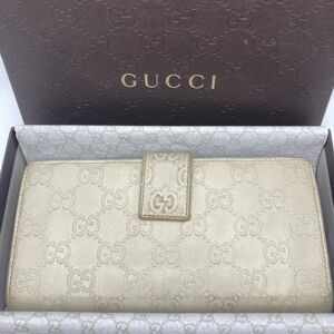 🤍🔹️GUCCI🔹️ purse long Cow Leather wallet Guccissima ivory
